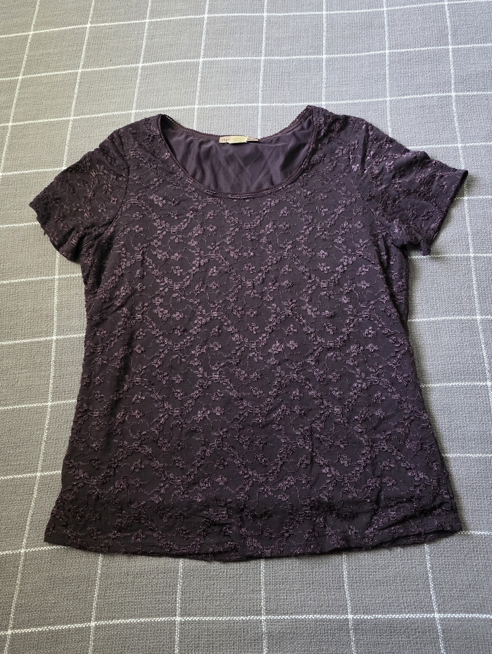 Vtg 90s Notations Lace Baby Doll Tee